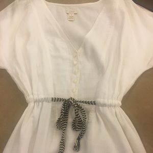 JCrew white cotton summer dress size 4